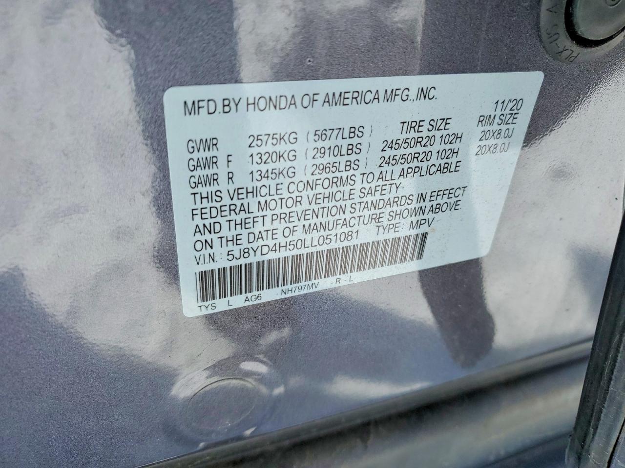 2020 ACURA MDX