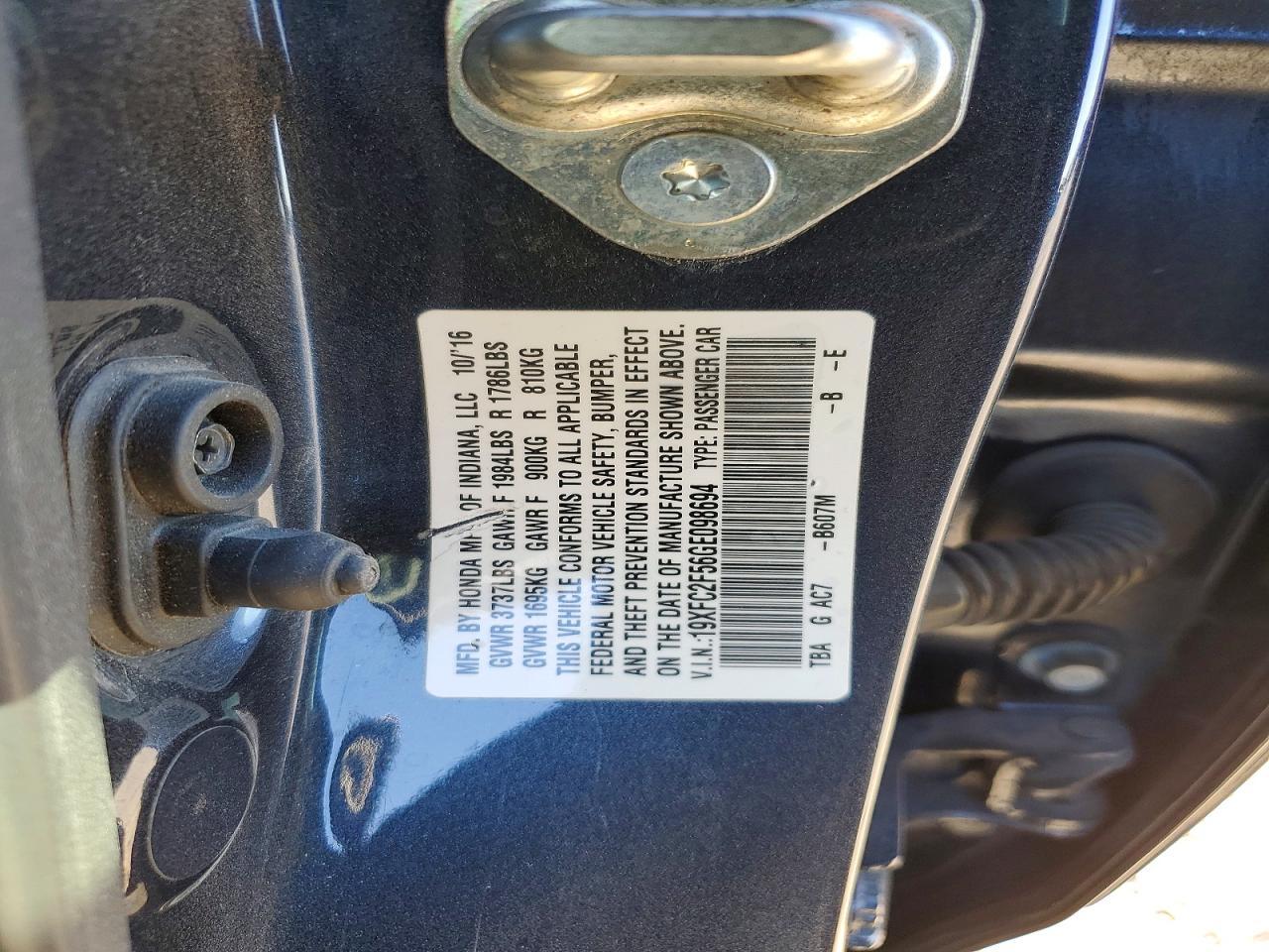2016 HONDA CIVIC