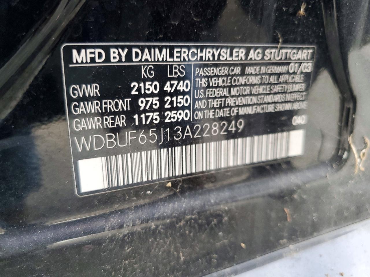 2003 MERCEDES-BENZ E-Class