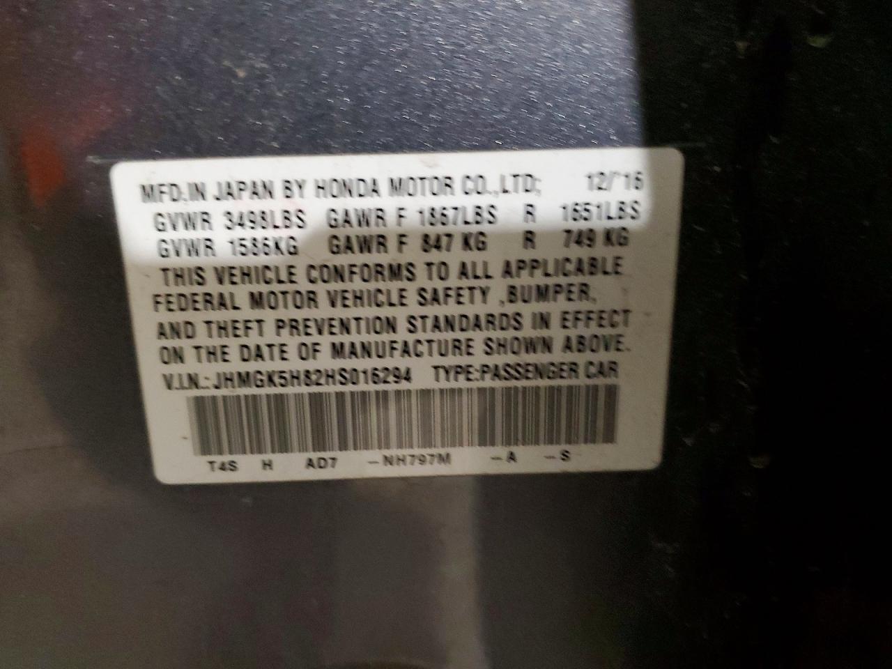 2017 HONDA FIT
