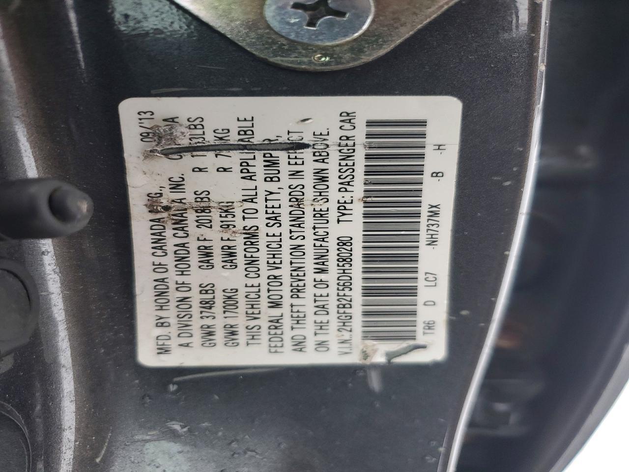 2013 HONDA CIVIC