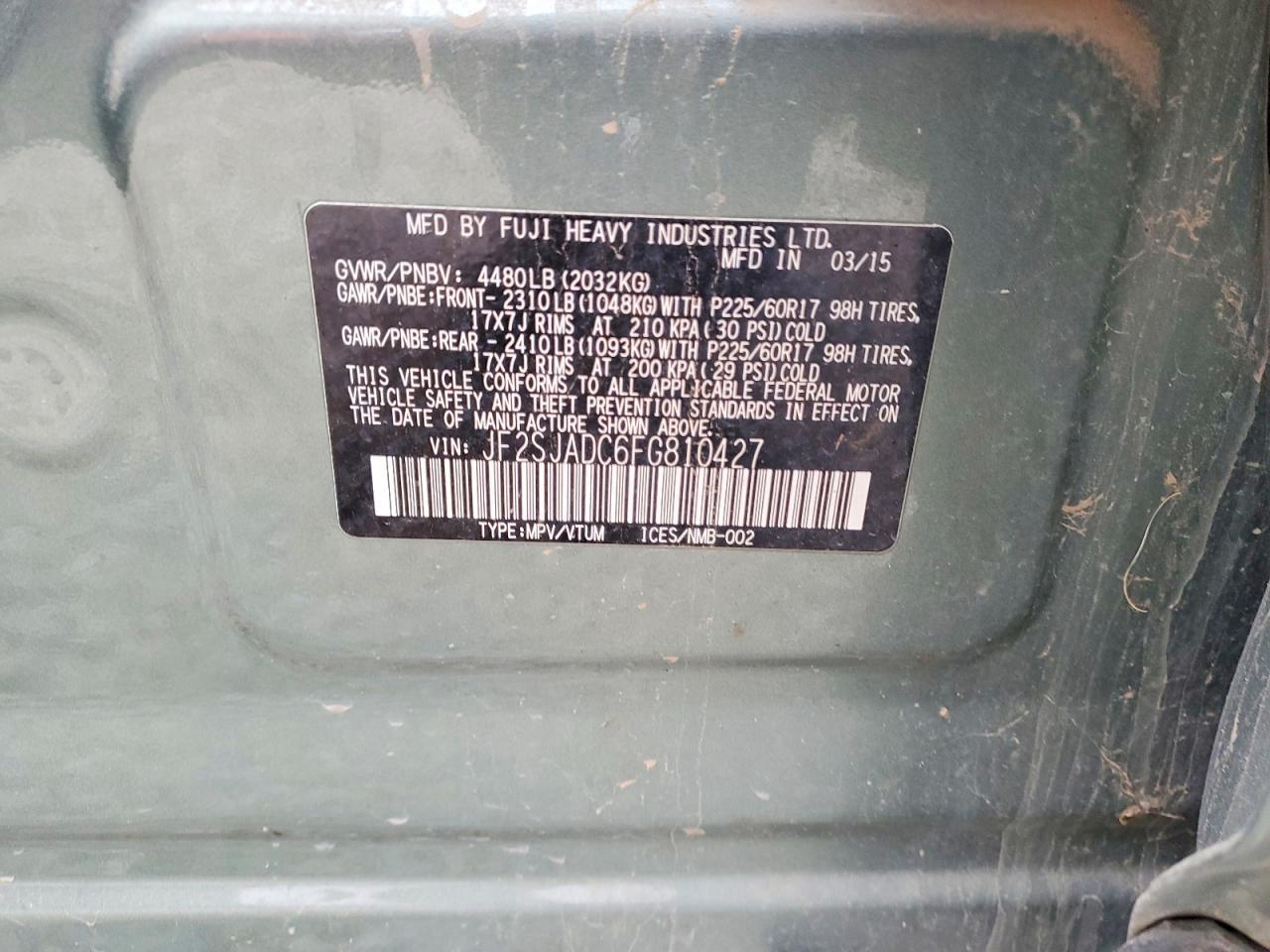 2015 SUBARU FORESTER