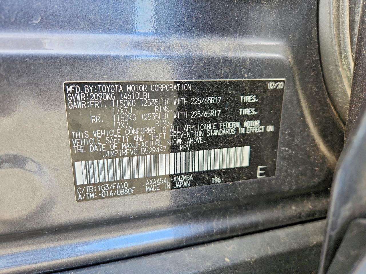 2020 TOYOTA RAV4
