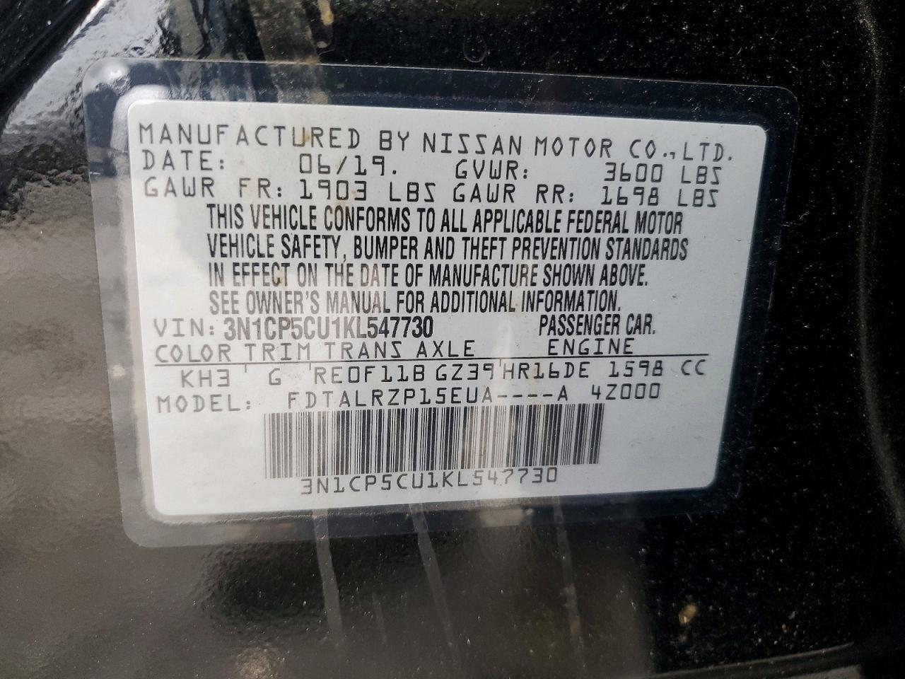 2019 NISSAN KICKS