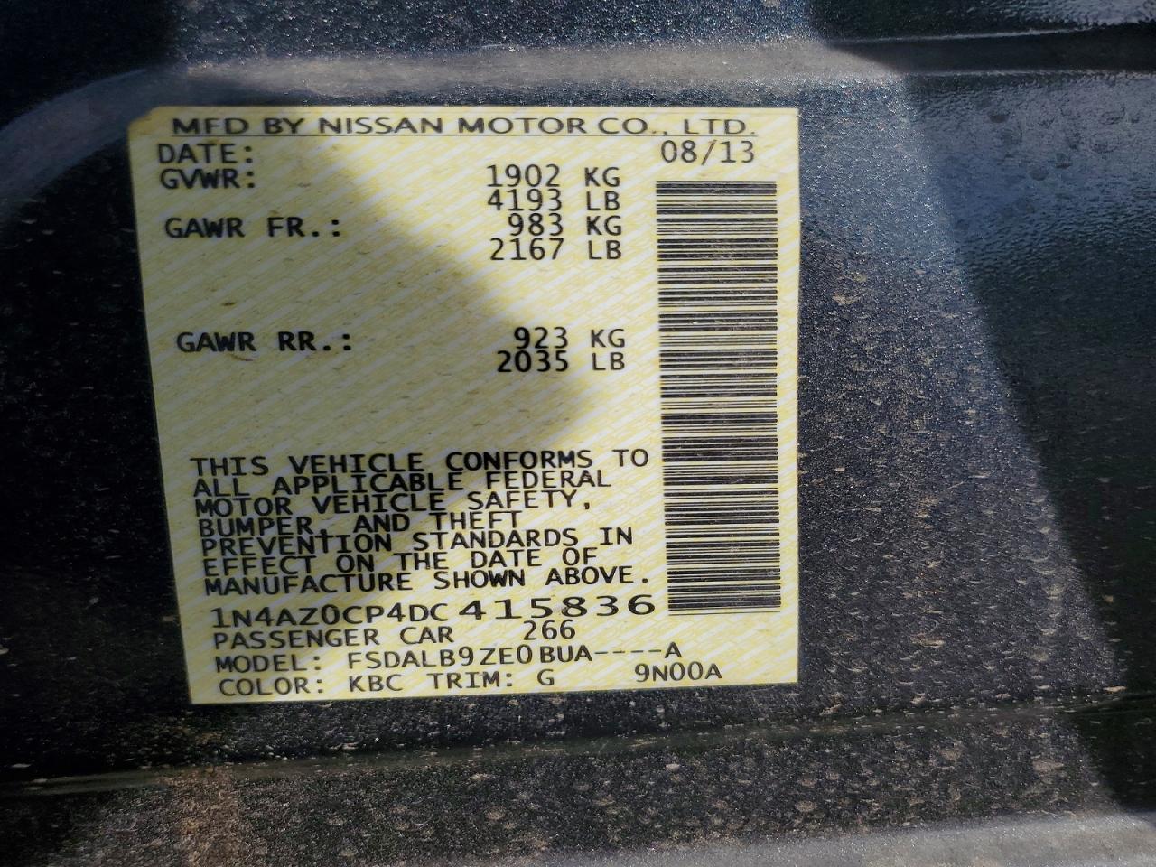 2013 NISSAN LEAF