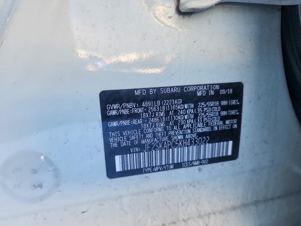 2019 SUBARU FORESTER