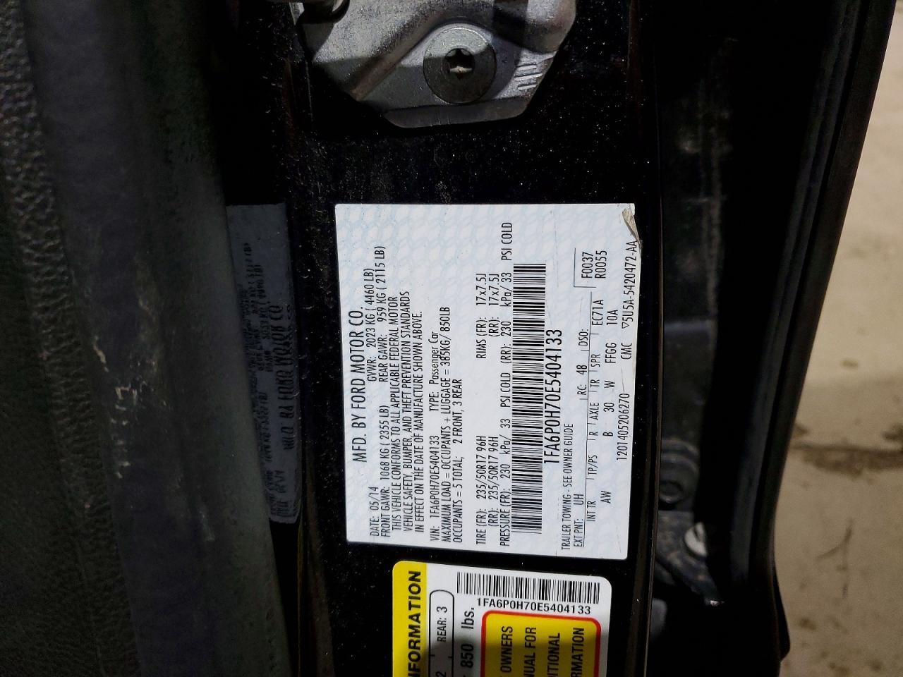 2014 FORD FUSION