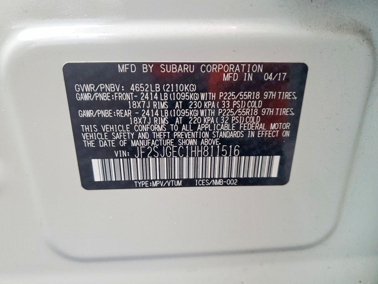 2017 SUBARU FORESTER