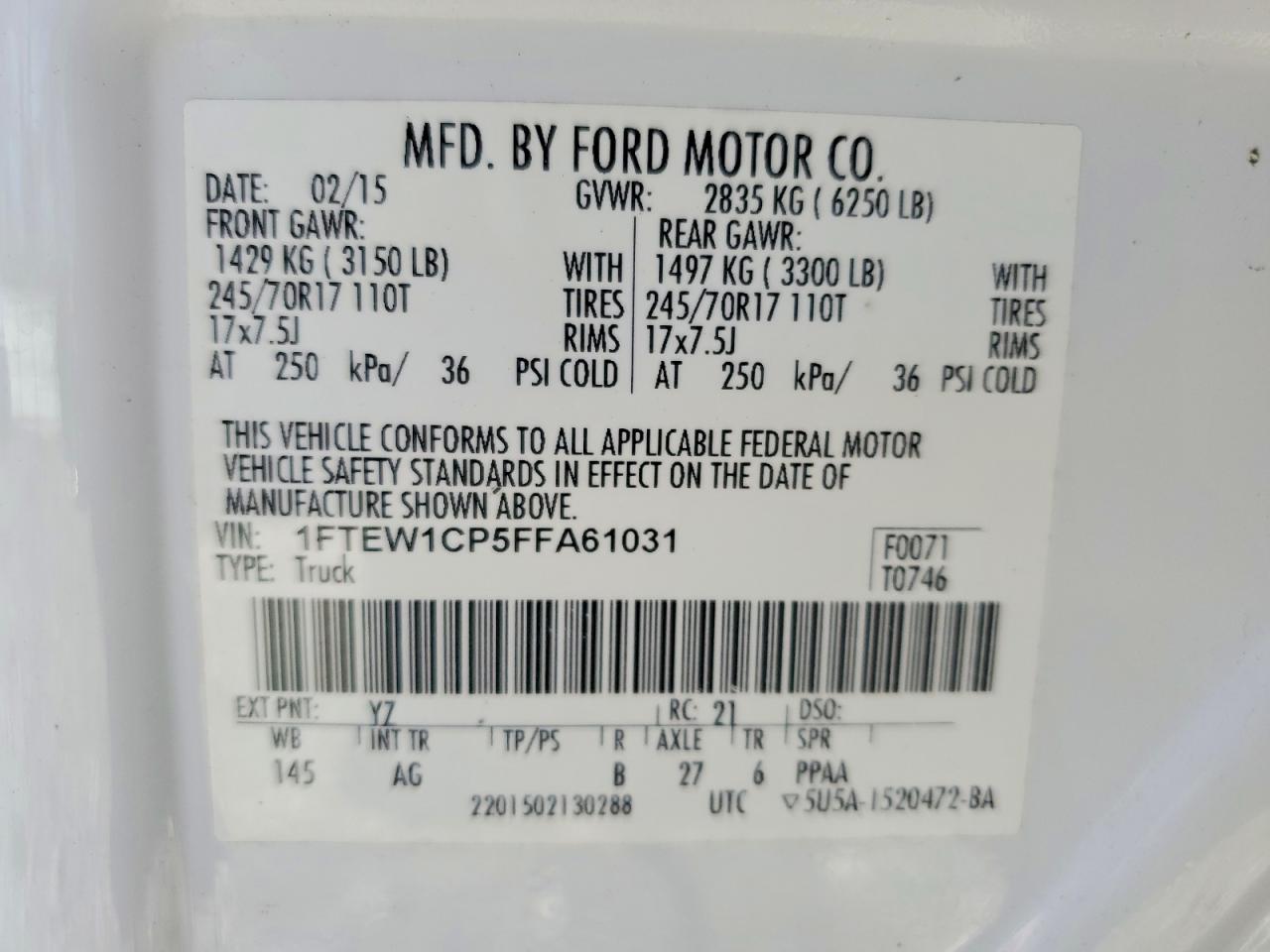 2015 FORD F-150