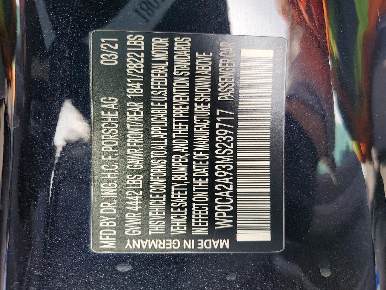 2021 PORSCHE 911