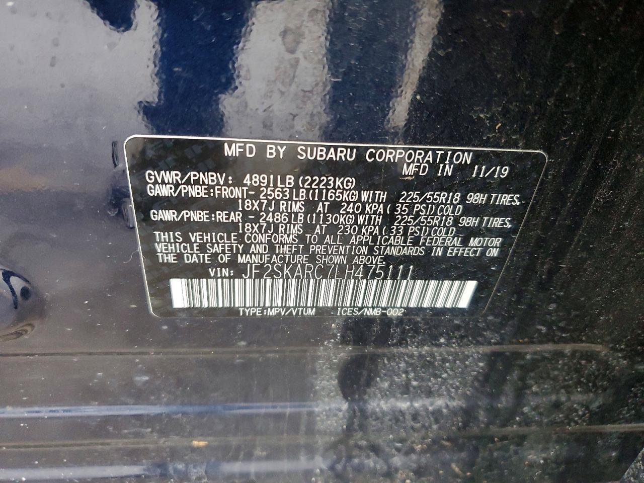2020 SUBARU FORESTER