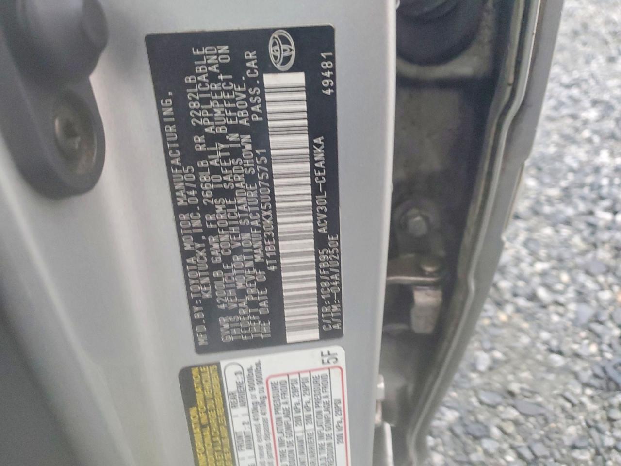 2005 TOYOTA CAMRY