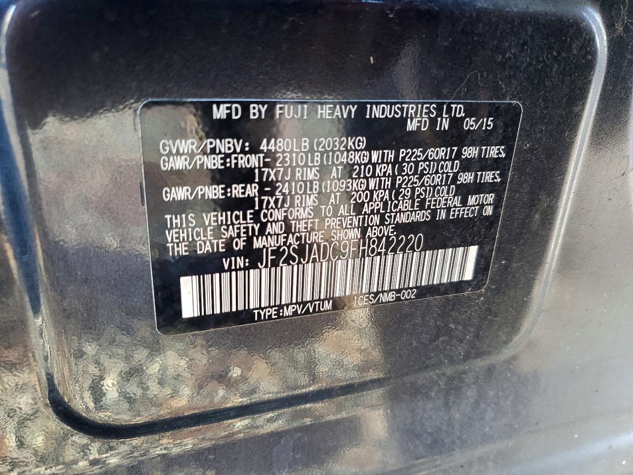 2015 SUBARU FORESTER