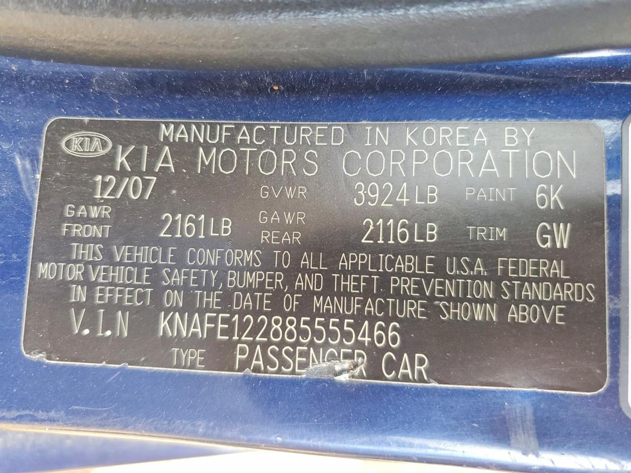 2008 KIA Spectra