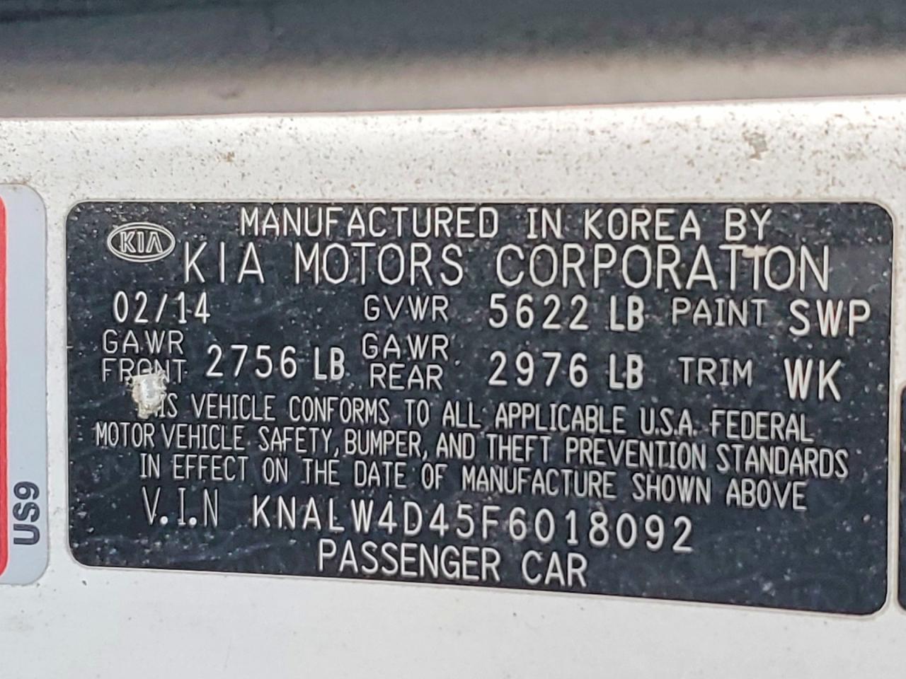 2015 KIA K900