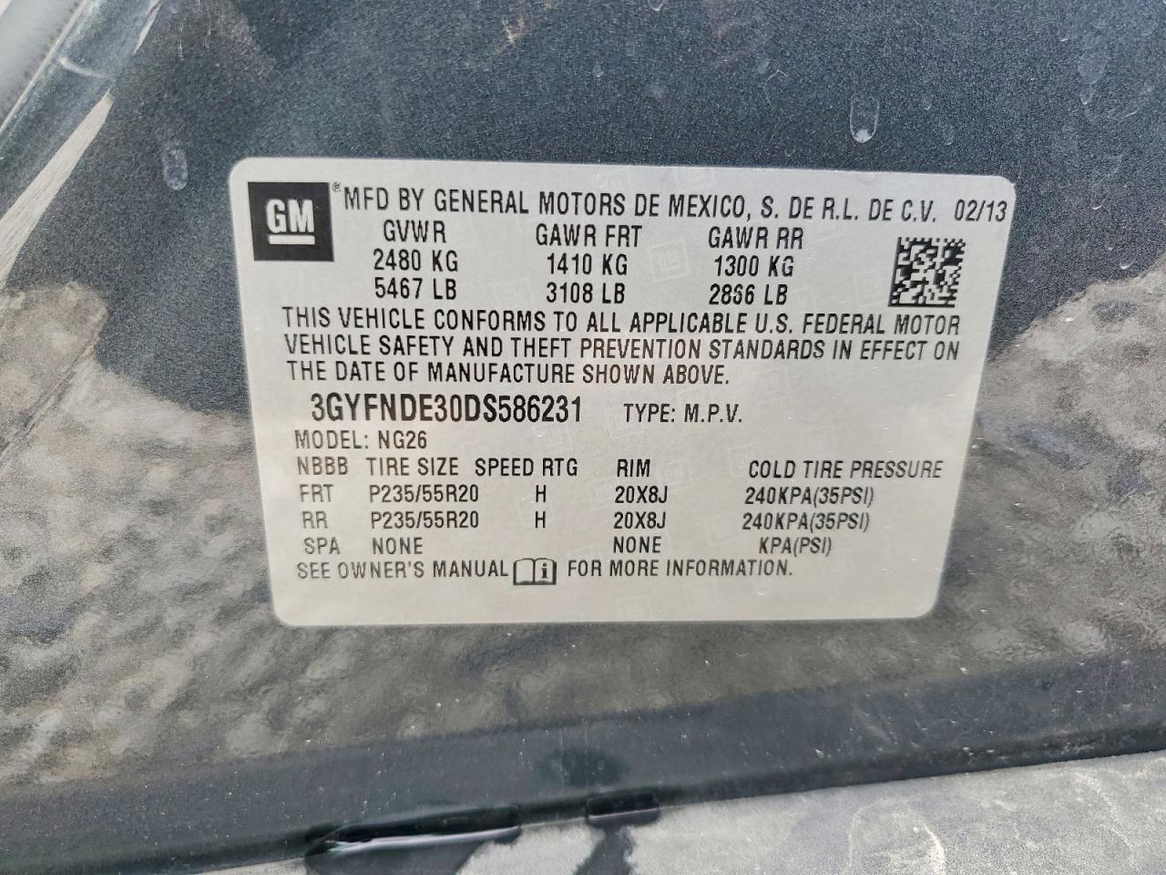 2013 CADILLAC SRX