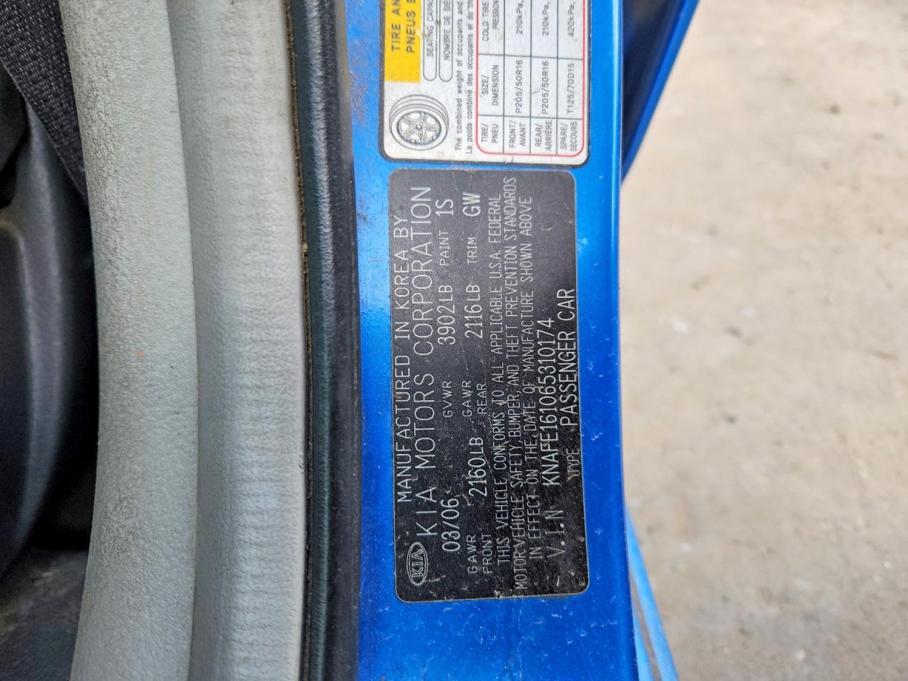 2006 KIA Spectra