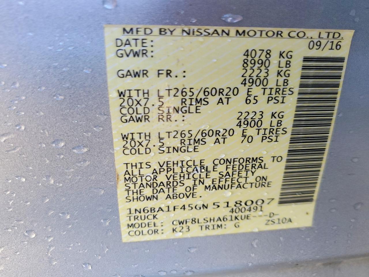 2016 NISSAN Titan