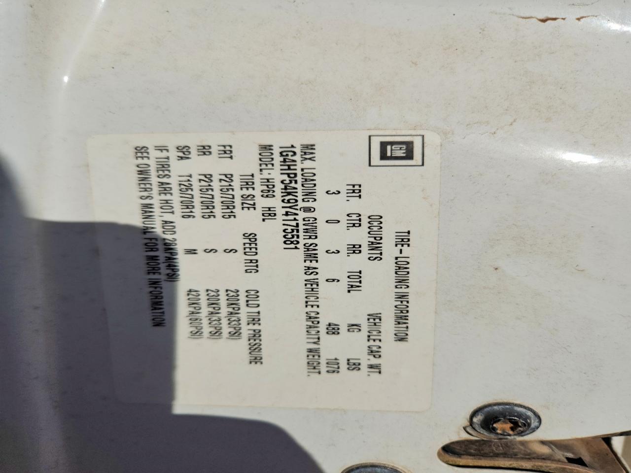 2000 BUICK Lesabre