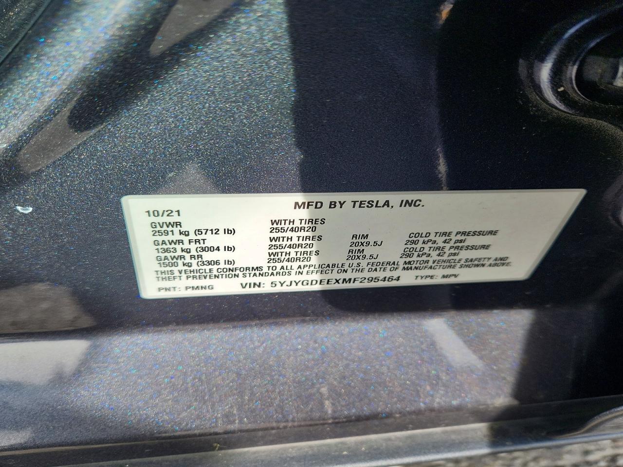 2021 TESLA MODEL Y