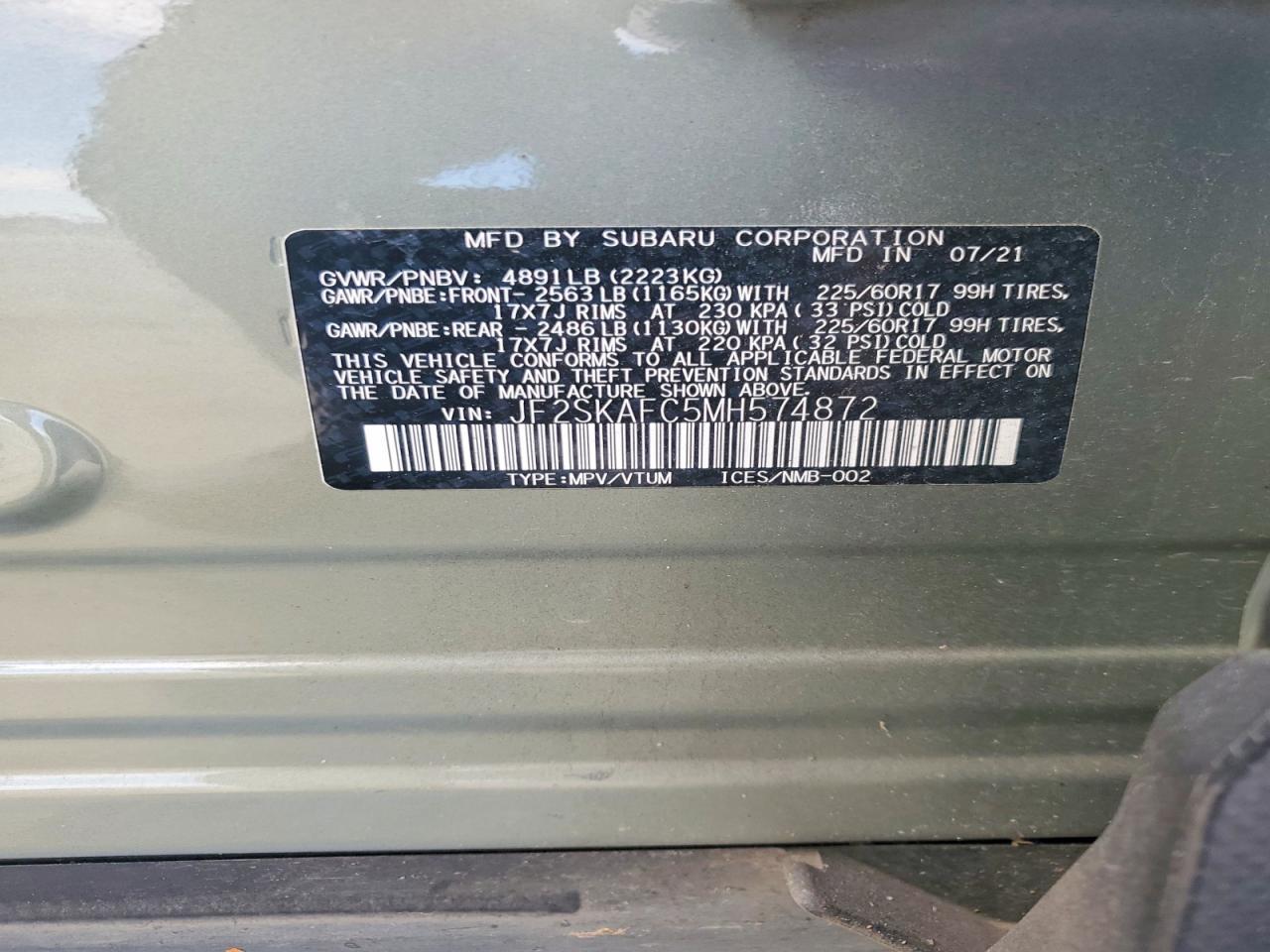 2021 SUBARU FORESTER