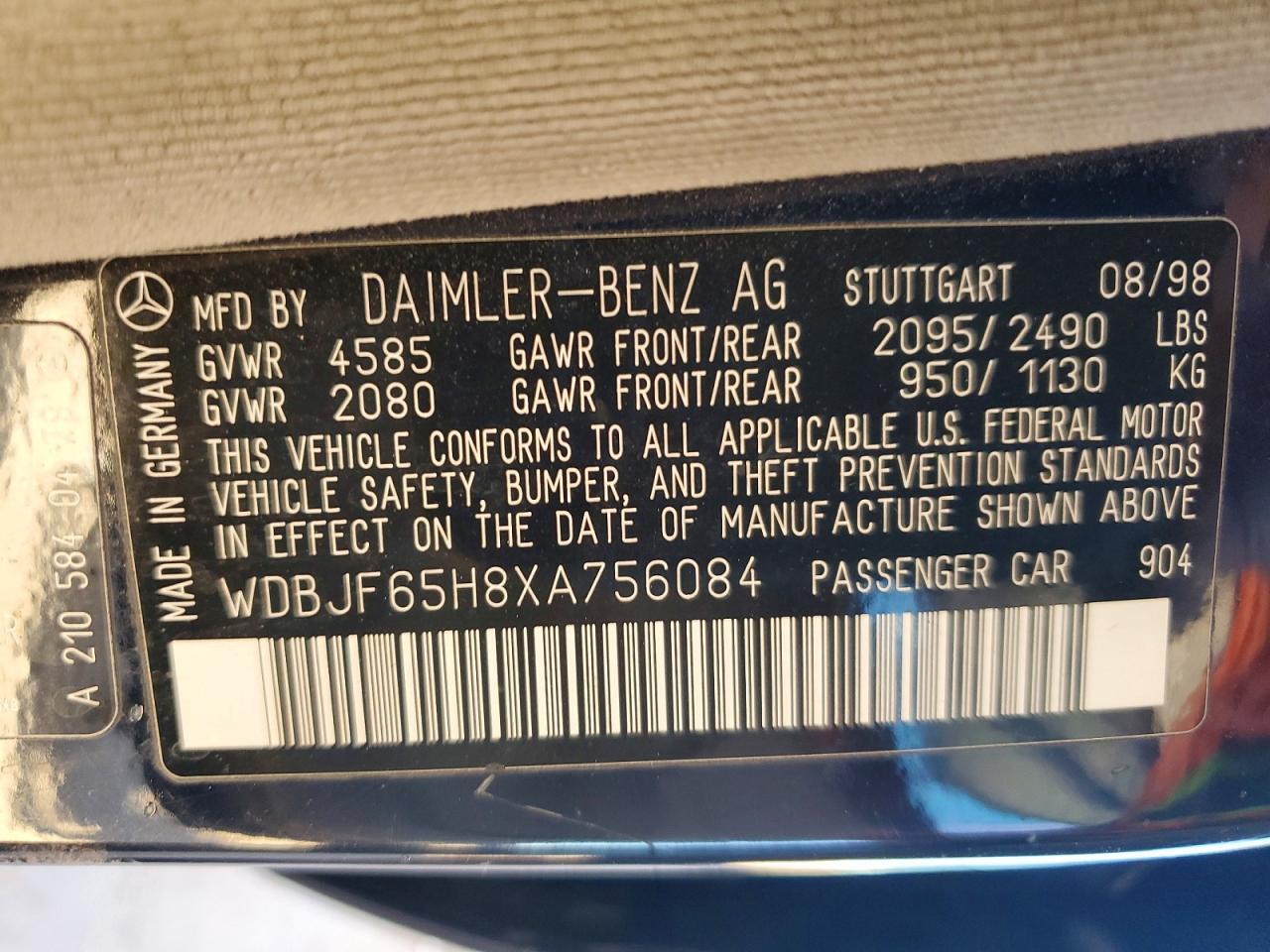 1999 MERCEDES-BENZ E-Class