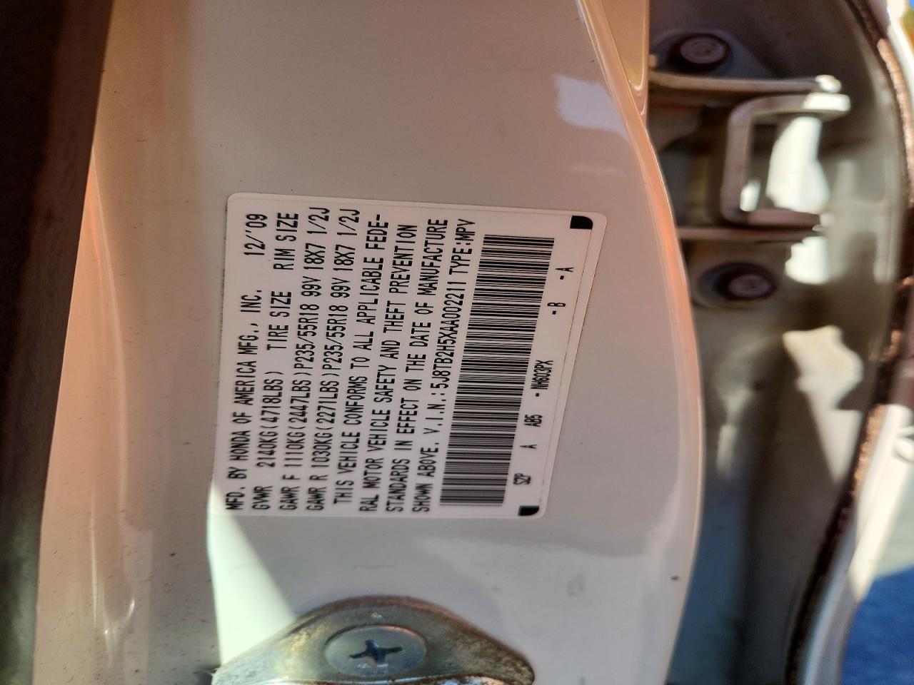 2010 ACURA RDX