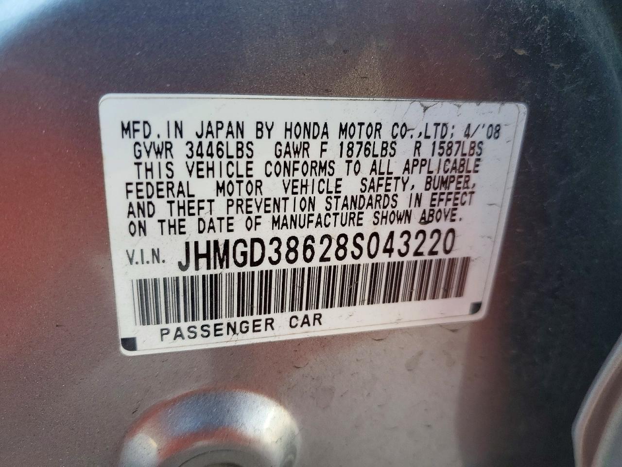 2008 HONDA FIT