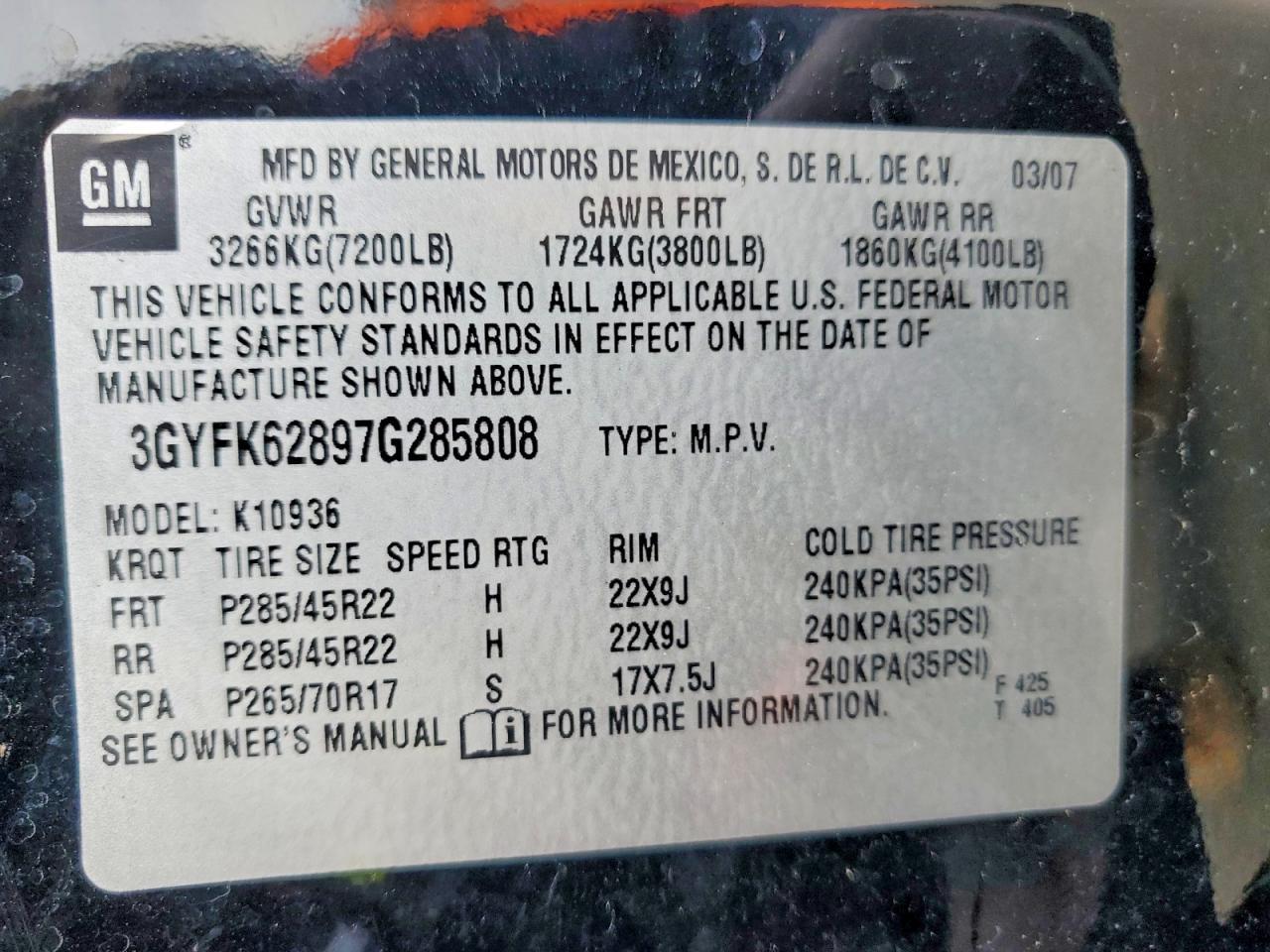 2007 CADILLAC Escalade EXT