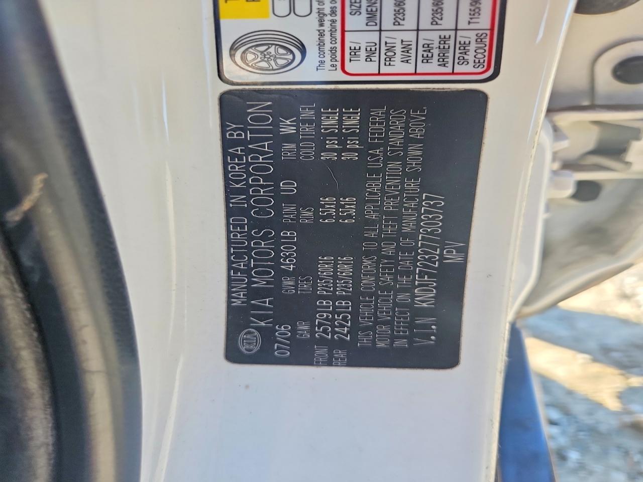 2007 KIA SPORTAGE