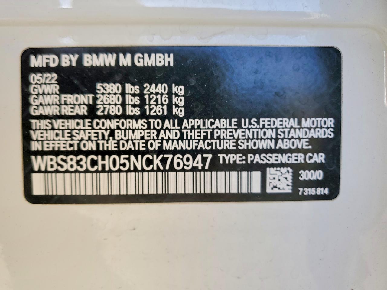 2022 BMW M5