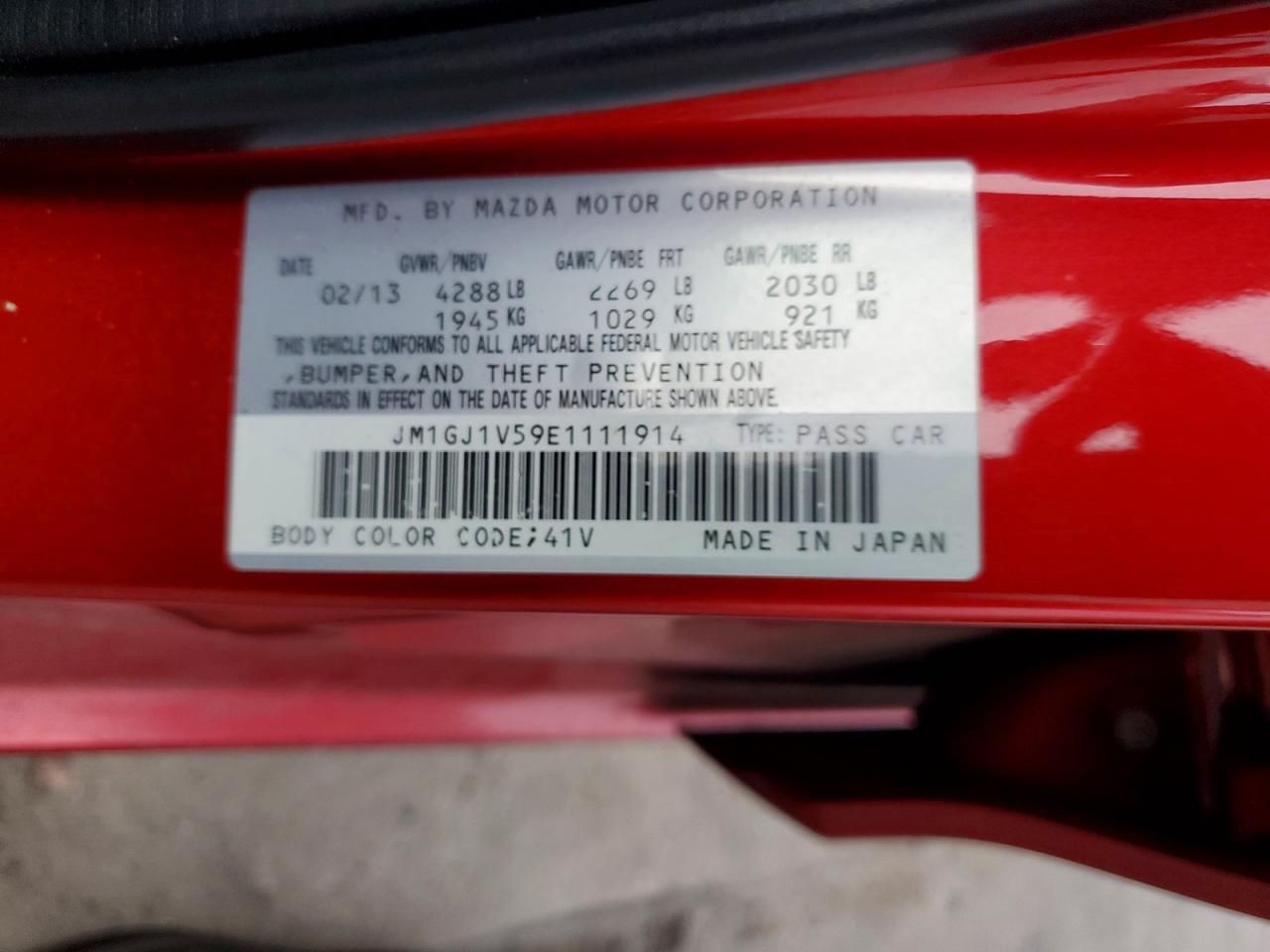 2014 MAZDA 6