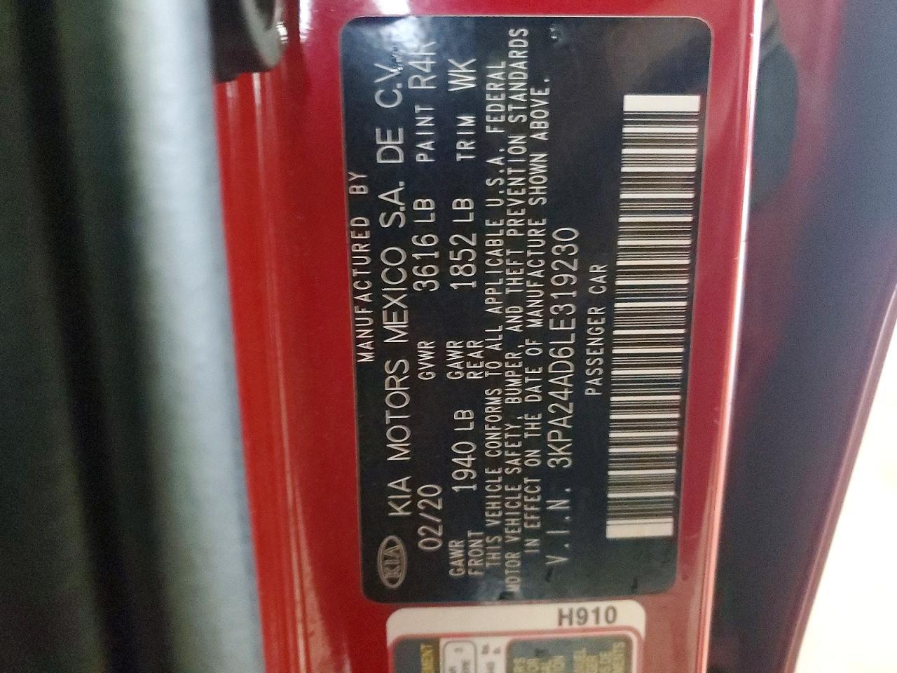 2020 KIA RIO