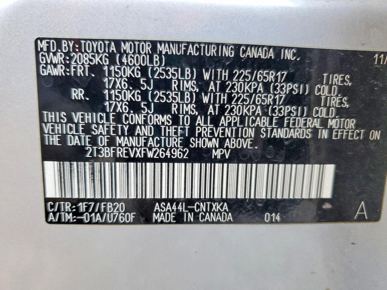 2015 TOYOTA RAV4