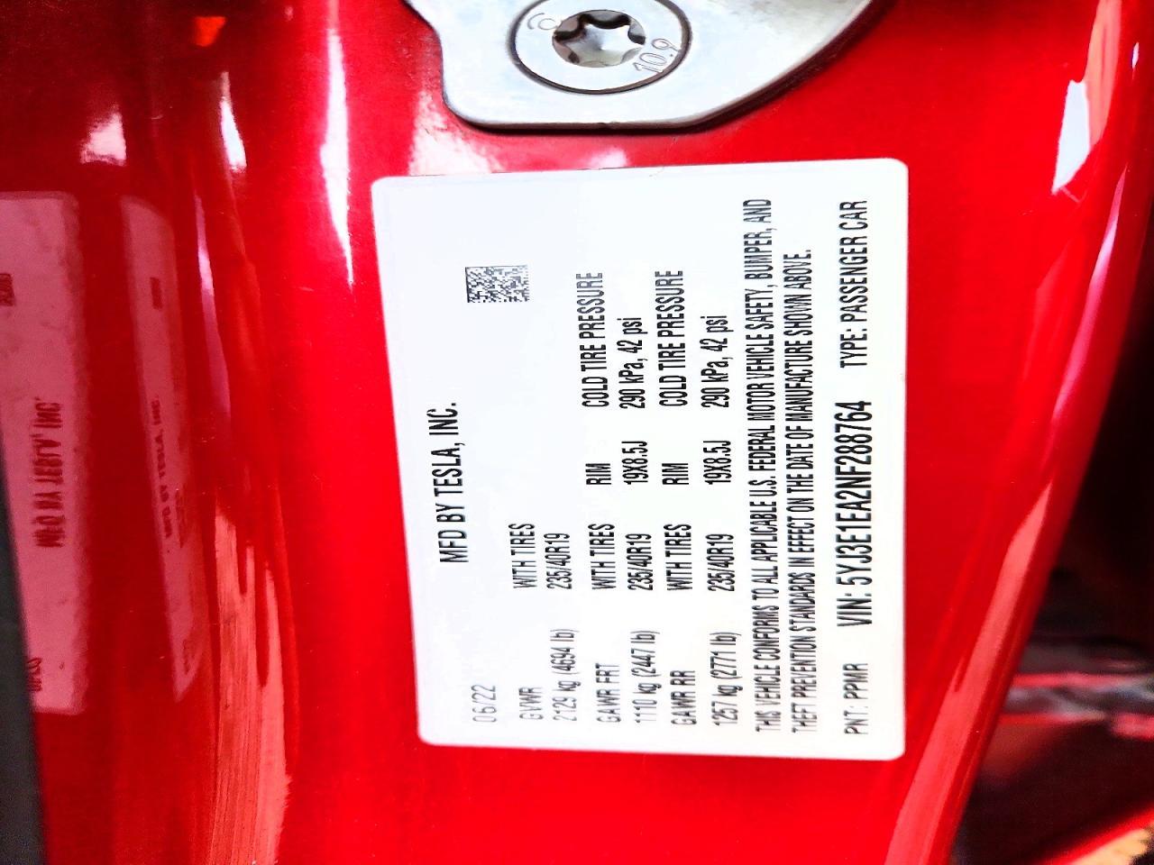 2022 TESLA MODEL 3
