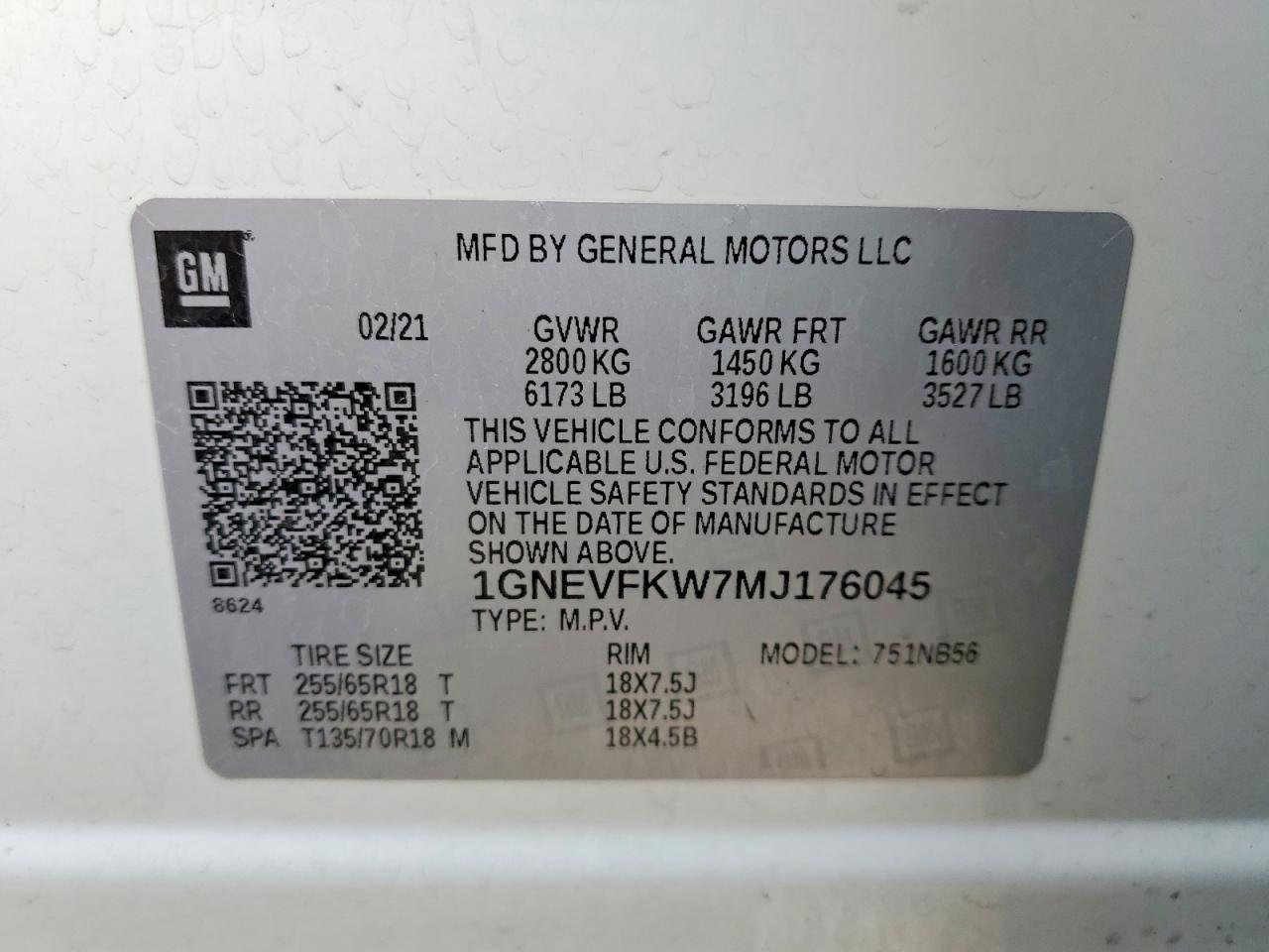 2021 CHEVROLET TRAVERSE