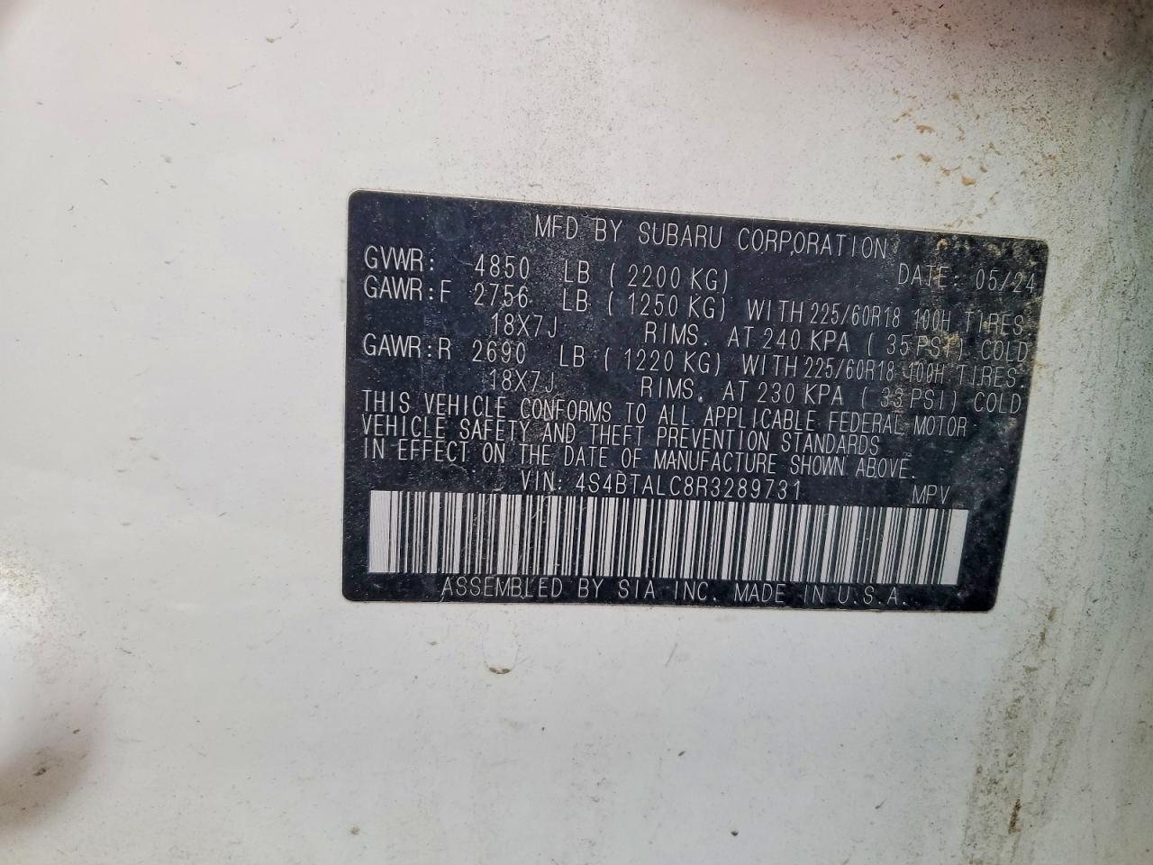 2024 SUBARU Outback