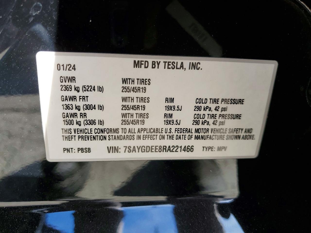 2024 TESLA MODEL Y