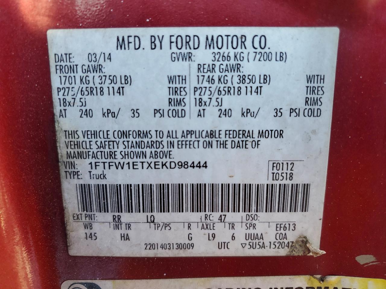 2014 FORD F-150