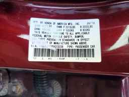 2016 HONDA ACCORD