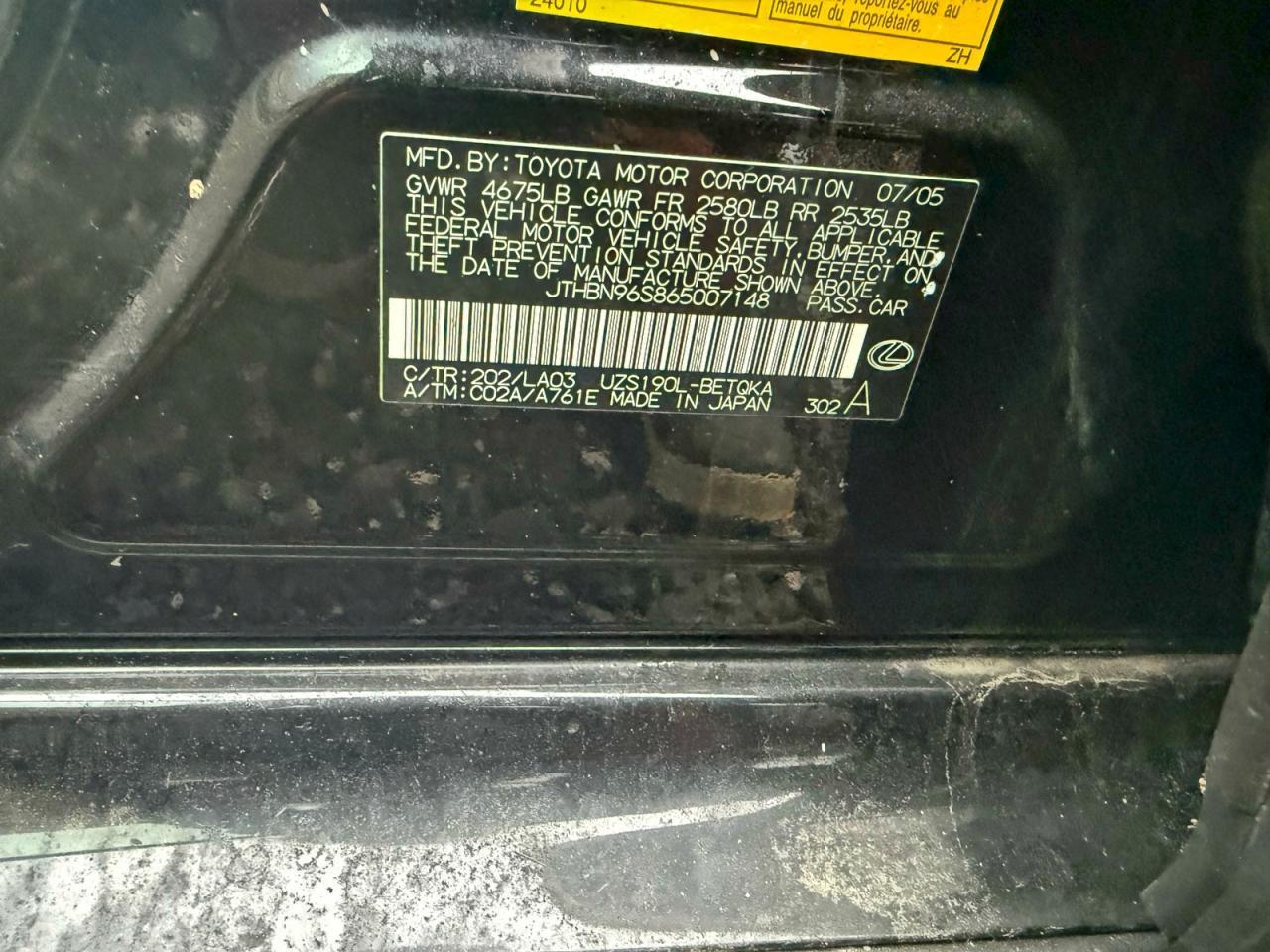 2006 LEXUS Gs 430
