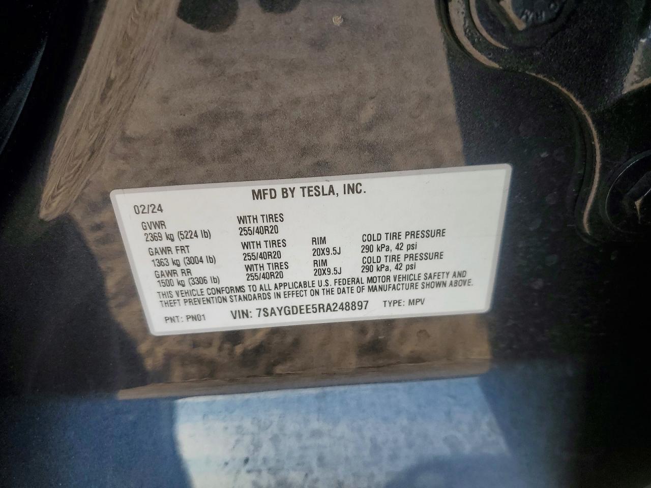 2024 TESLA MODEL Y