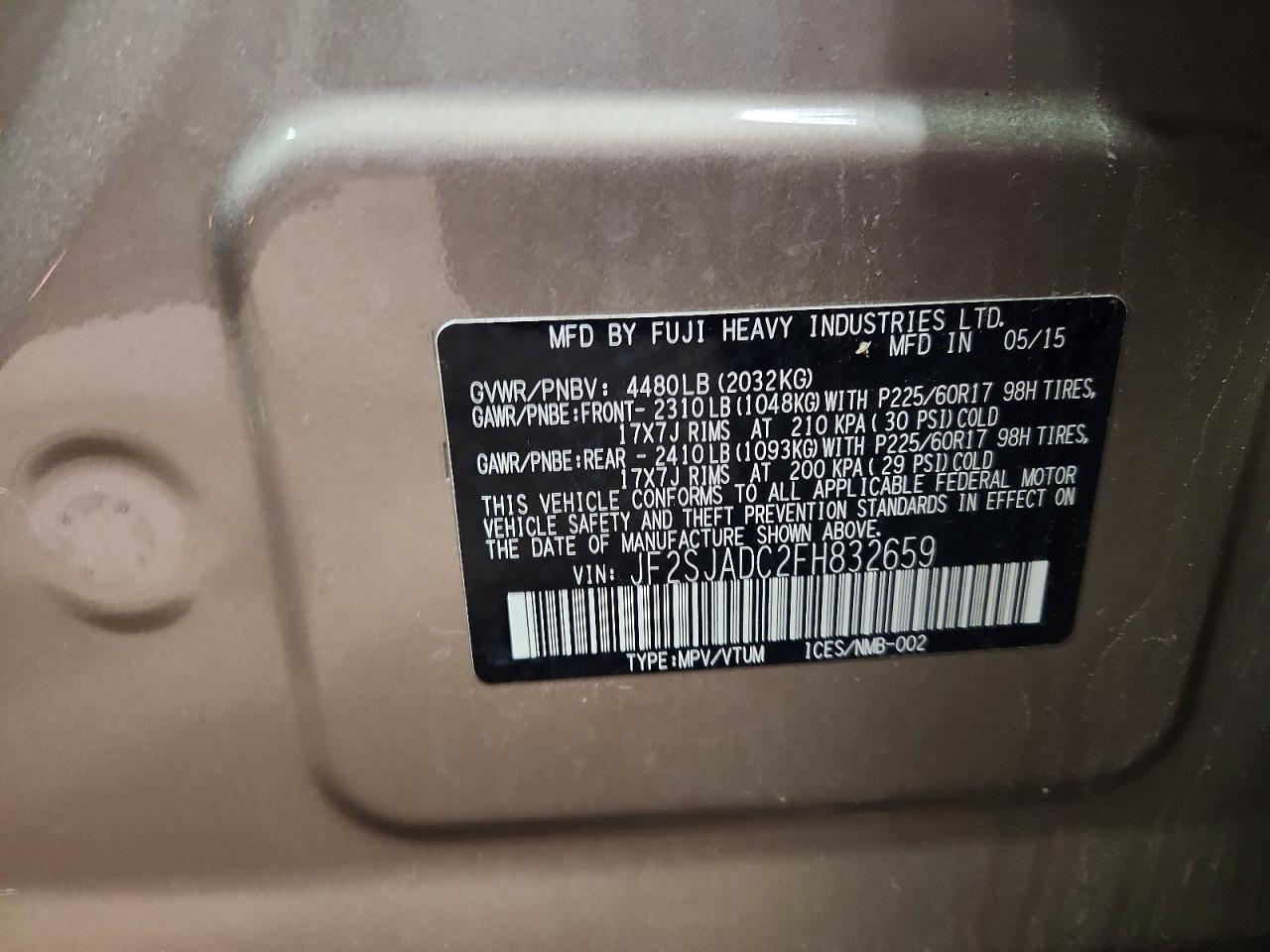 2015 SUBARU FORESTER