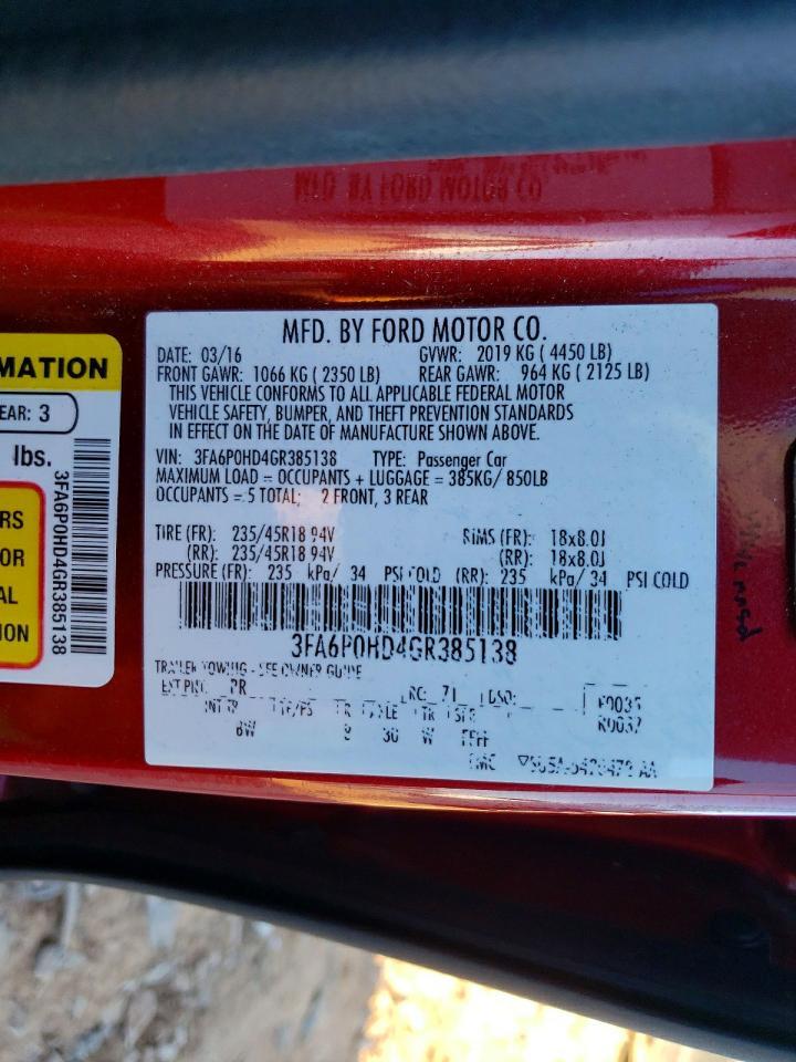2016 FORD FUSION
