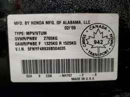 2009 HONDA PILOT