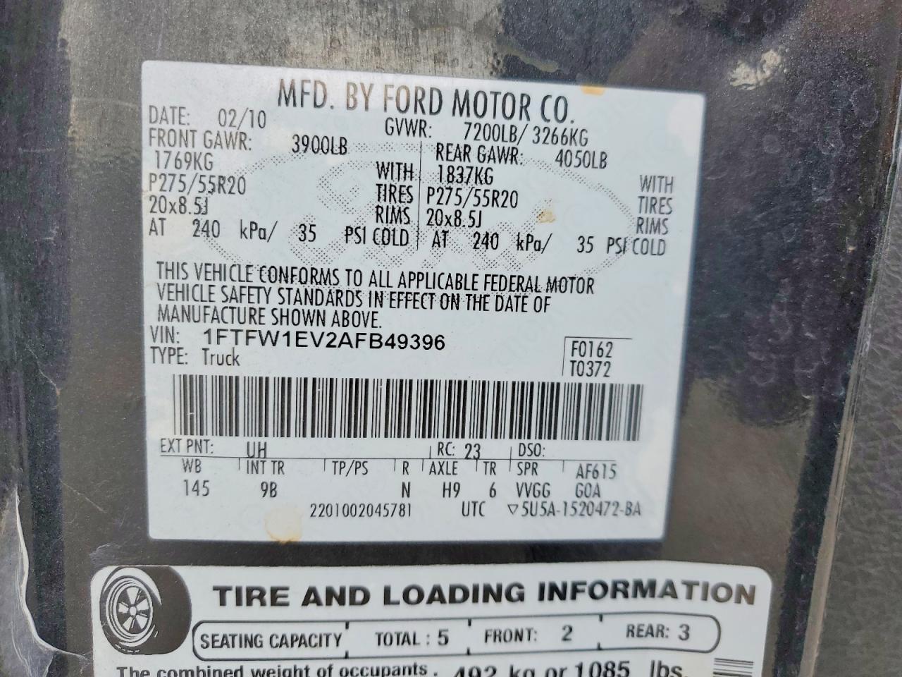 2010 FORD F-150
