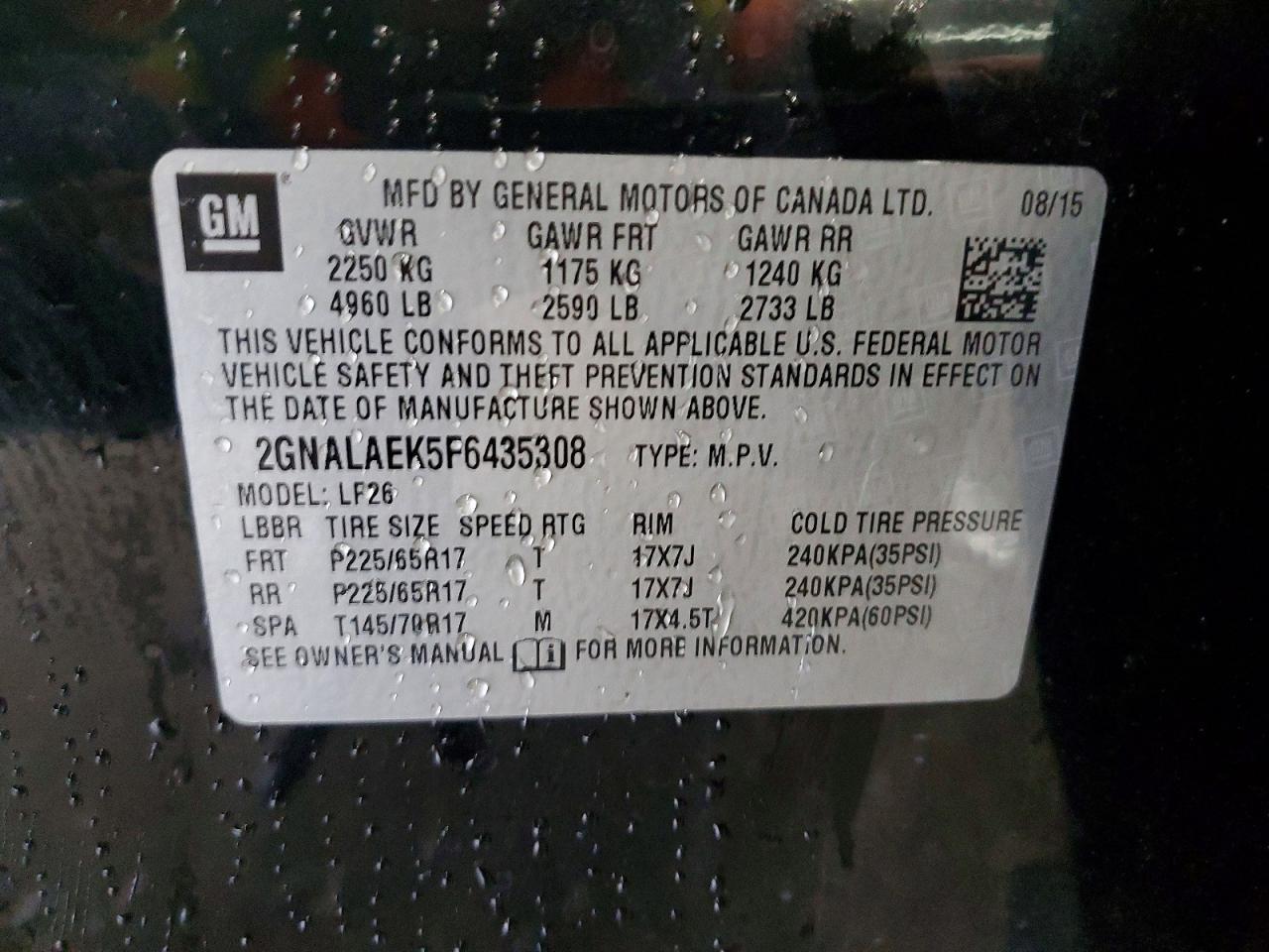 2015 CHEVROLET EQUINOX