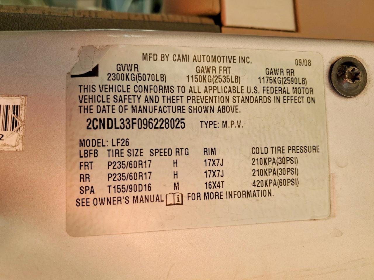 2009 CHEVROLET EQUINOX
