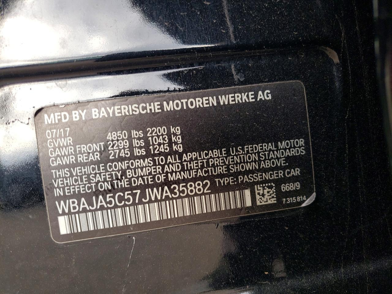 2018 BMW 5 series
