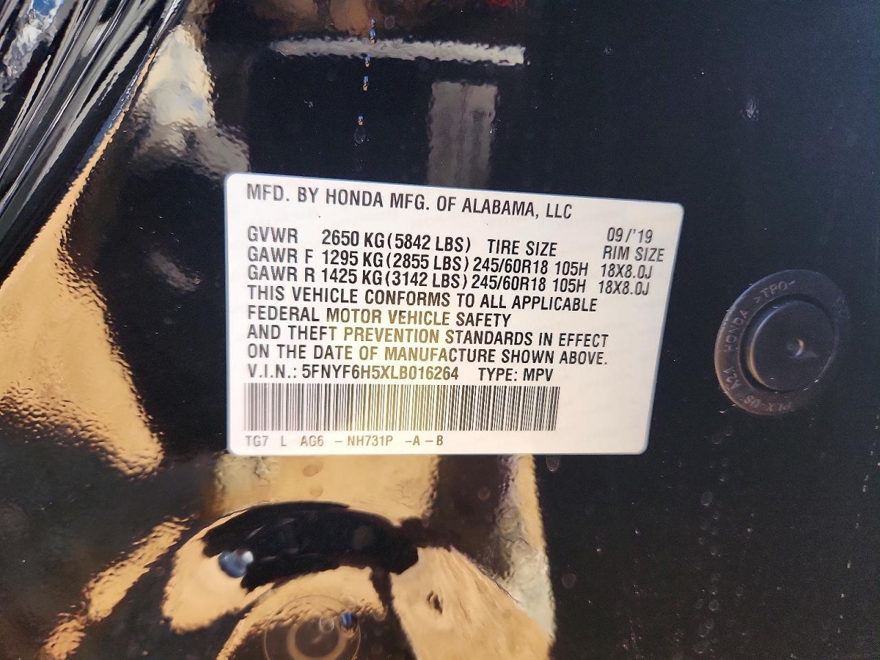 2020 HONDA PILOT